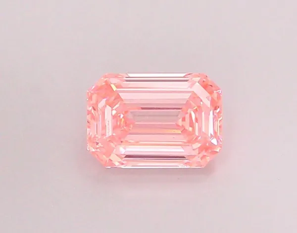 1.01ct EMERALD Fancy Intense Pink VS2 Coloured Lab diamond