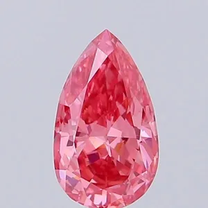 0.59ct PEAR Fancy Vivid Pink VS1 Coloured Lab diamond