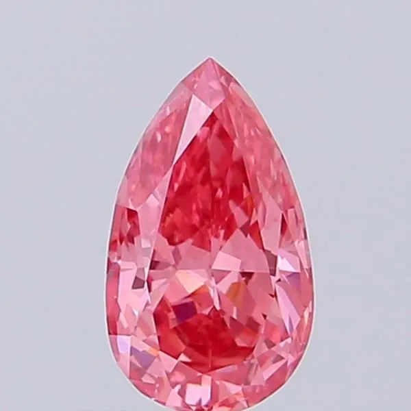 0.59ct PEAR Fancy Vivid Pink VS1 Coloured Lab diamond