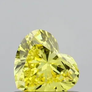 0.42ct HEART Fancy Vivid Yellow VS1 Coloured Lab diamond