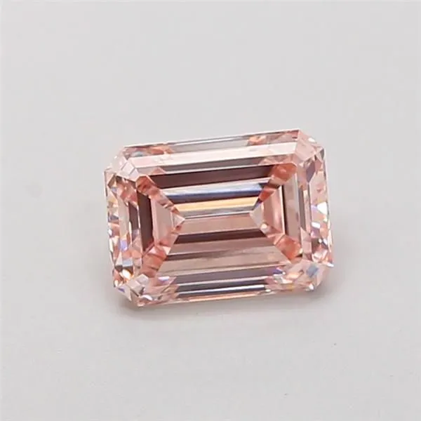 0.96ct EMERALD Fancy Pink SI1 Coloured Lab diamond
