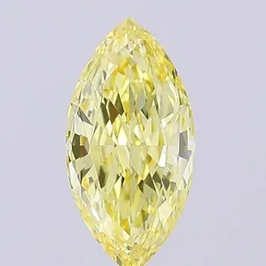 1.6ct MARQUISE Fancy Yellow VS1 Coloured Lab diamond