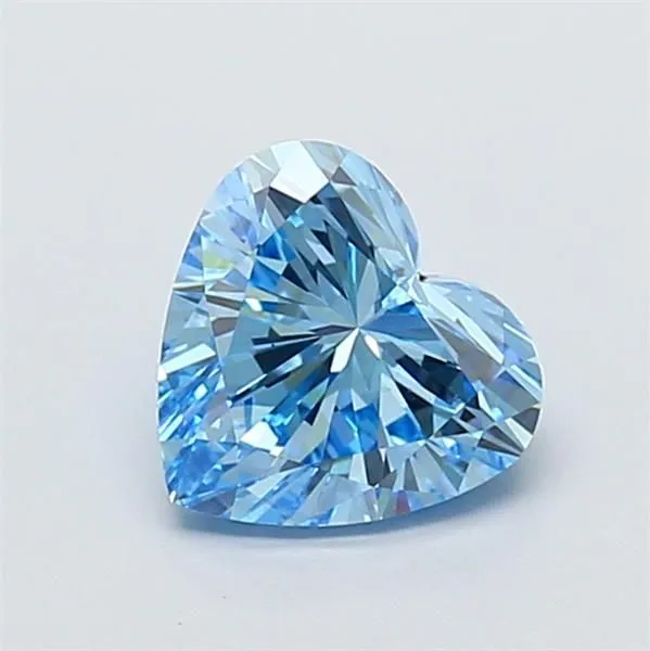 1.51ct HEART Fancy Vivid Blue VS1 Coloured Lab diamond