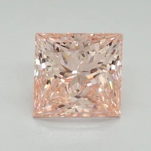 1.53ct PRINCESS Fancy Vivid Pink VS1 Coloured Lab diamond