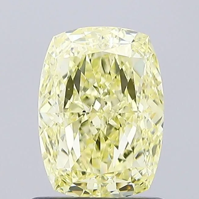 1.13ct CUSHION Fancy Yellow VVS2 Coloured Lab diamond