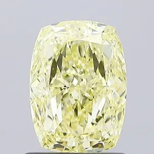 1.13ct CUSHION Fancy Yellow VVS2 Coloured Lab diamond