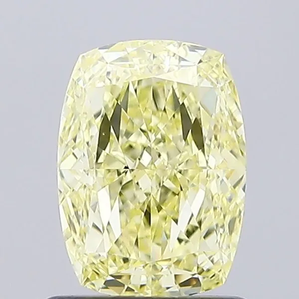 1.13ct CUSHION Fancy Yellow VVS2 Coloured Lab diamond
