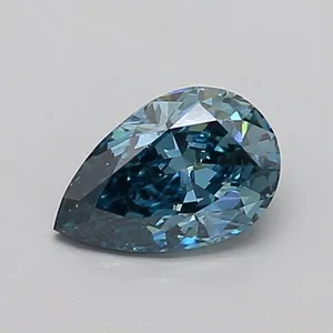 0.51ct PEAR Fancy Vivid Blue VS1 Coloured Lab diamond