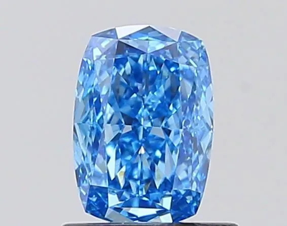 0.91ct CUSHION Fancy Vivid Blue VS1 Coloured Lab diamond