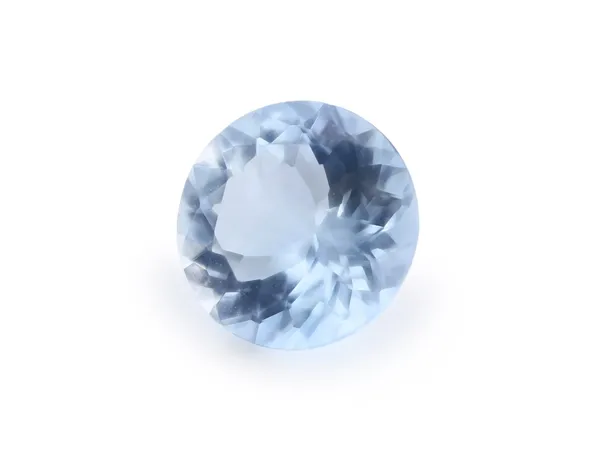 1.28ct Blue Aquamarine, Round cut gemstone