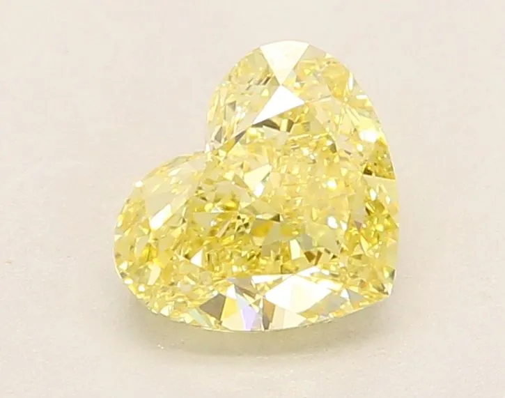 1.51ct HEART Fancy Intense Yellow VS1 Coloured Lab diamond