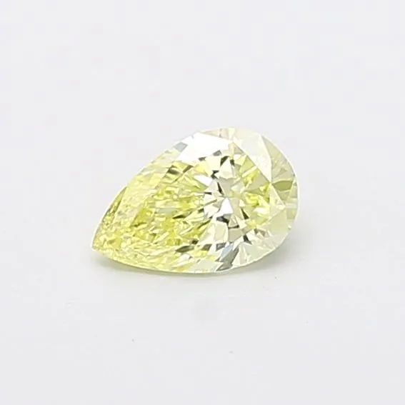 0.39ct PEAR Fancy Light Yellow VVS2 Coloured Lab diamond