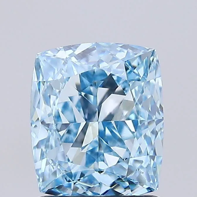 1.27ct CUSHION Fancy Vivid Blue VS1 Coloured Lab diamond