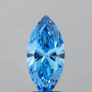 1.41ct MARQUISE Fancy Vivid Blue VS2 Coloured Lab diamond
