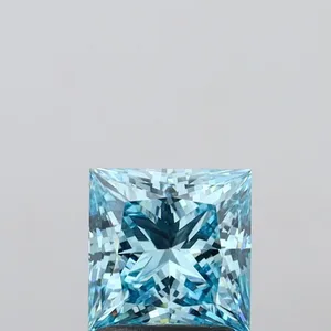 1.43ct PRINCESS Fancy Vivid Blue VVS2 Coloured Lab diamond