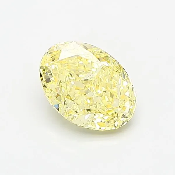 1.01ct OVAL Fancy Intense Yellow SI1 Coloured Lab diamond