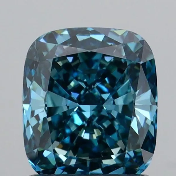 1.1ct CUSHION Fancy Vivid Blue VS1 Coloured Lab diamond