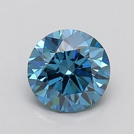0.75ct ROUND Fancy Vivid Blue VS1 Coloured Lab diamond