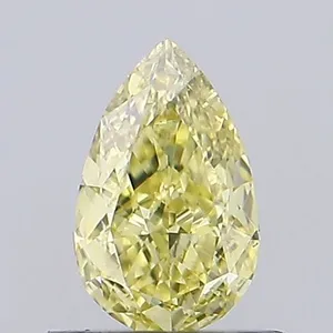 0.59ct PEAR Fancy Intense Yellow VS1 Coloured Lab diamond