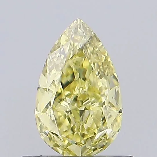 0.59ct PEAR Fancy Intense Yellow VS1 Coloured Lab diamond