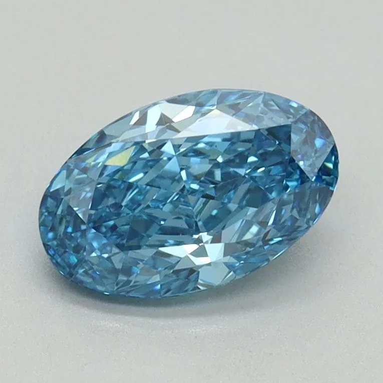 1.01ct OVAL Fancy Vivid Blue VS1 Coloured Lab diamond