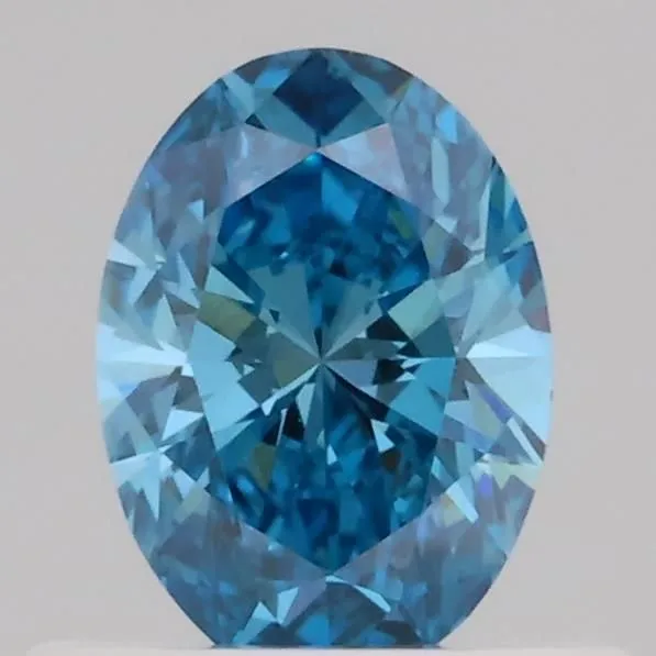 0.46ct OVAL Fancy Vivid Blue VVS1 Coloured Lab diamond