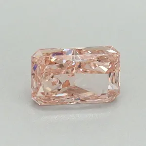 0.54ct RADIANT Fancy Vivid Pink VS1 Coloured Lab diamond