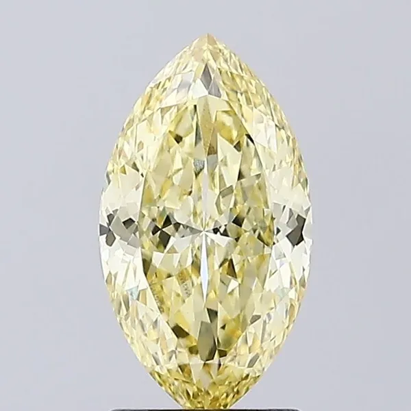 1.77ct MARQUISE Fancy Intense Yellow VVS2 Coloured Lab diamond