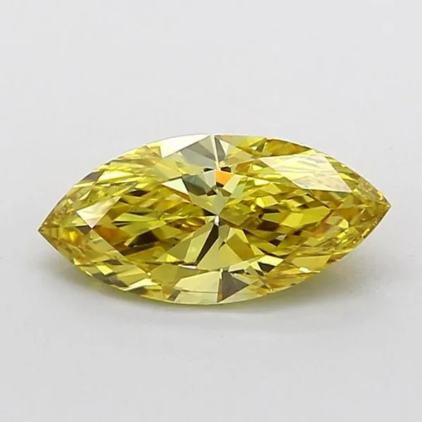 1.07ct MARQUISE Fancy Intense Yellow VS1 Coloured Lab diamond
