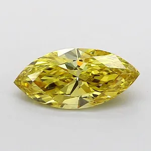 1.07ct MARQUISE Fancy Intense Yellow VS1 Coloured Lab diamond