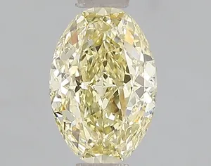 1.1ct OVAL Fancy Intense Yellow VS1 Coloured Lab diamond