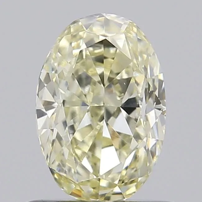 0.80ct OVAL Fancy Light Yellow VVS2 Coloured Lab diamond