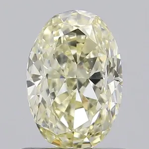 0.8ct OVAL Fancy Light Yellow VVS2 Coloured Lab diamond