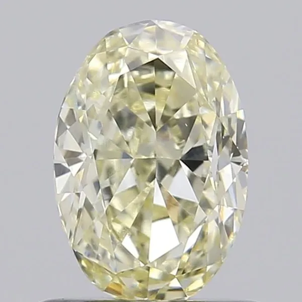 0.8ct OVAL Fancy Light Yellow VVS2 Coloured Lab diamond