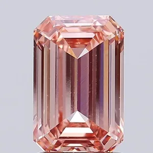 1.78ct EMERALD Fancy Brownish Pink VS1 Coloured Lab diamond