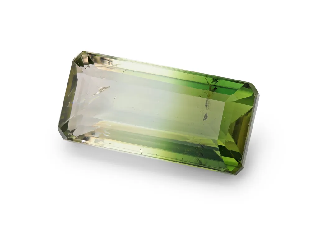 6.49ct Parti Tourmaline, Emerald Cut gemstone