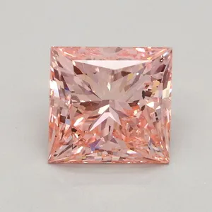 1.51ct PRINCESS Fancy Intense Pink SI1 Coloured Lab diamond