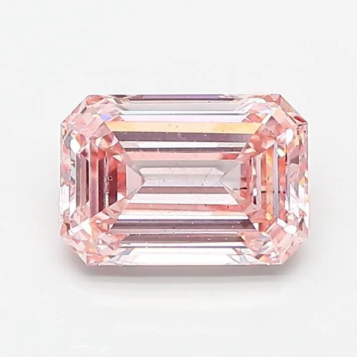 1.55ct EMERALD Fancy Intense Pink VS2 Coloured Lab diamond