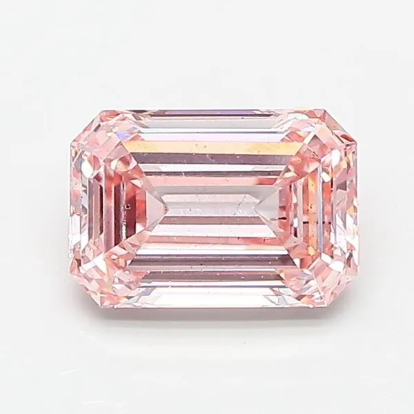 1.55ct EMERALD Fancy Intense Pink VS2 Coloured Lab diamond