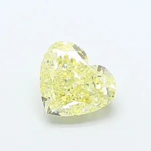 1.05ct HEART Fancy Light Yellow VVS2 Coloured Lab diamond