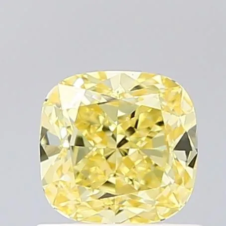 1.01ct CUSHION Fancy Intense Yellow VVS2 Coloured Lab diamond