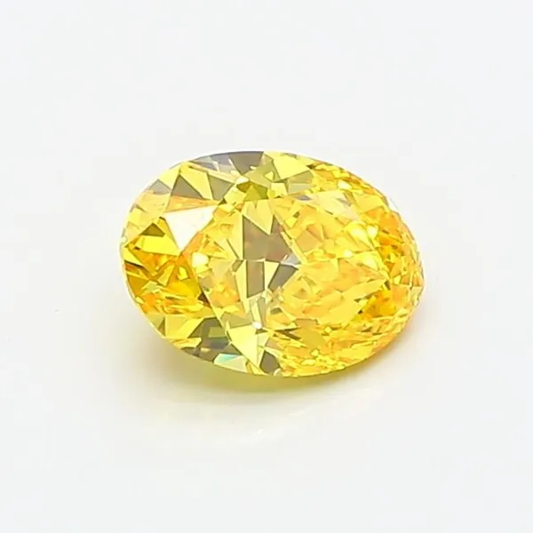 0.68ct OVAL Fancy Vivid Yellow VVS1 Coloured Lab diamond