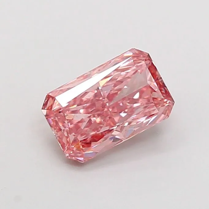 1.46ct RADIANT Fancy Vivid Pink VS2 Coloured Lab diamond