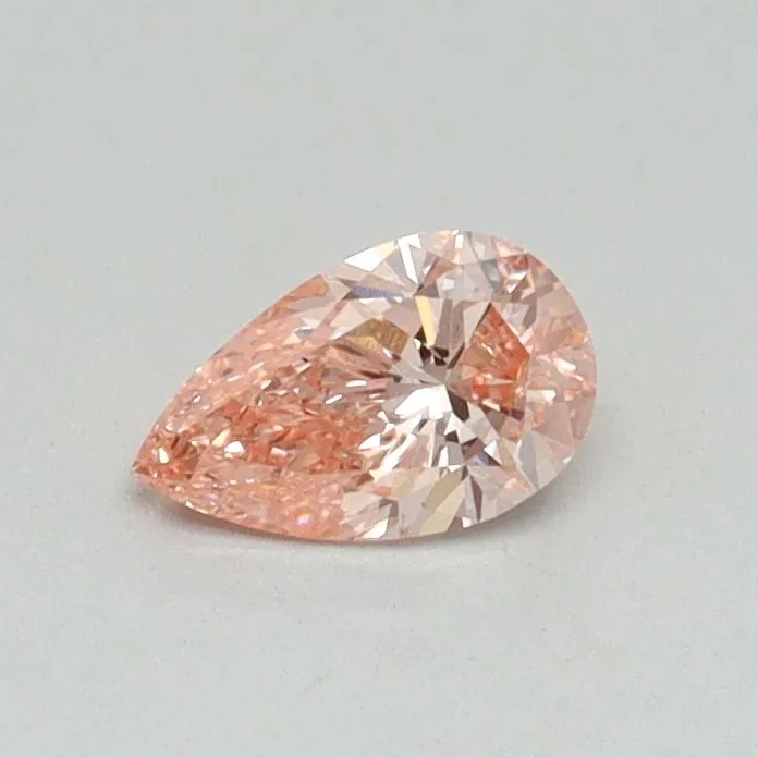 0.30ct PEAR Fancy Vivid Pink VS2 Coloured Lab diamond