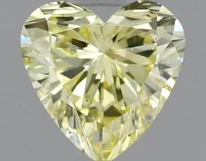 0.75ct HEART Fancy Intense Yellow VS1 Coloured Lab diamond