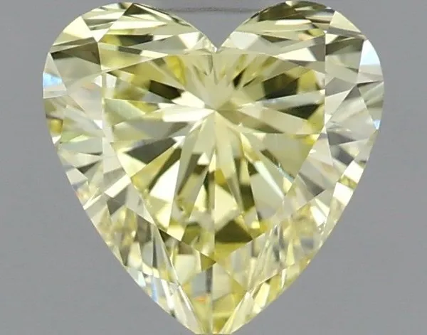 0.75ct HEART Fancy Intense Yellow VS1 Coloured Lab diamond