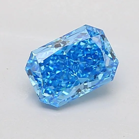 1.21ct RADIANT Fancy Vivid Blue VVS2 Coloured Lab diamond