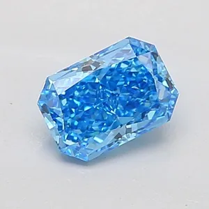 1.21ct RADIANT Fancy Vivid Blue VVS2 Coloured Lab diamond