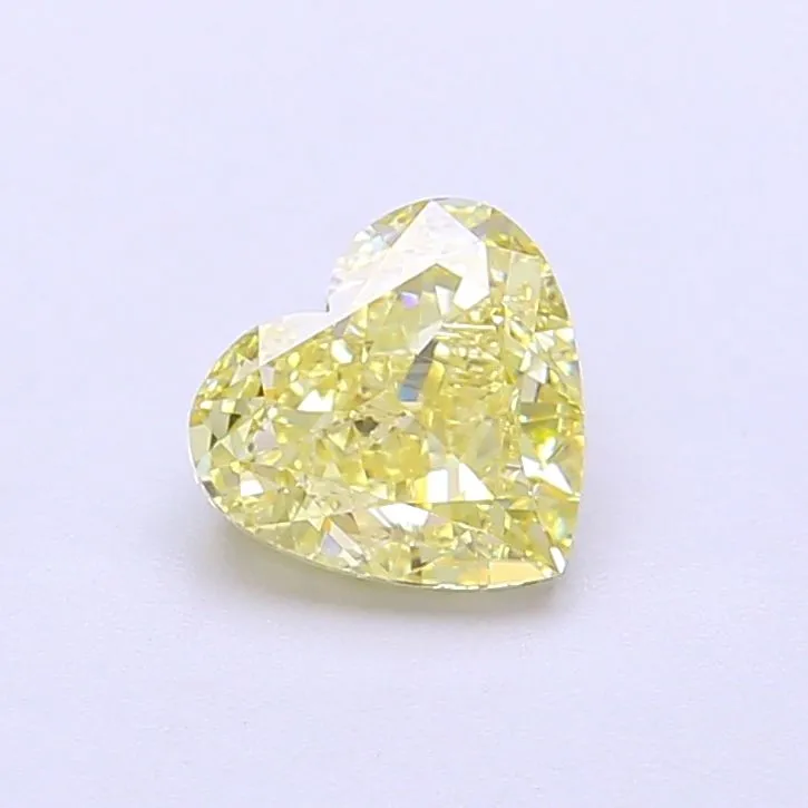 1.01ct HEART Fancy Intense Yellow SI1 Coloured Lab diamond
