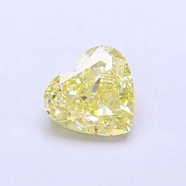 1.01ct HEART Fancy Intense Yellow SI1 Coloured Lab diamond